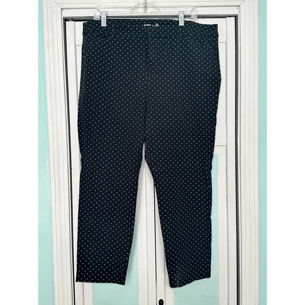 Size 18 polka dot Old Navy high waisted stretch pixie pant ankle length - Picture 2 of 7